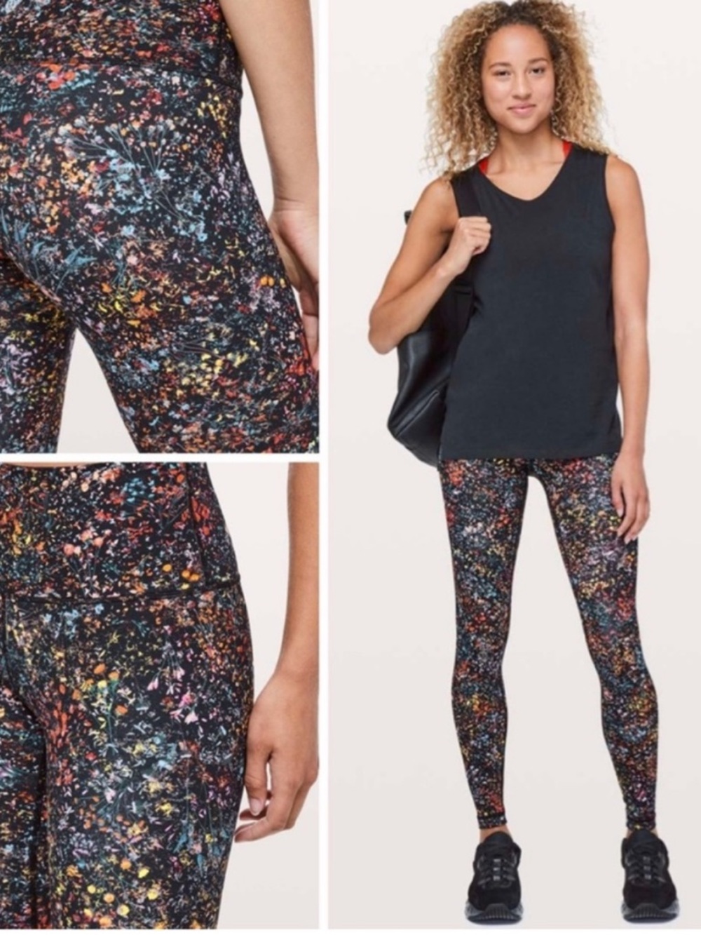 Lululemon Wunder Under Hi-Rise Tight 28" Leggings Flowerescent Multi size 2